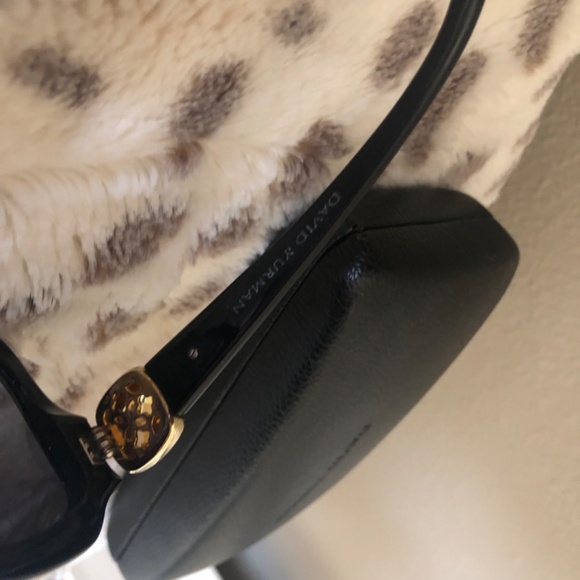 David Yurman Black Albion Gold Vermeil Citrine Quartz Sunglasses - Picture 7 of 9